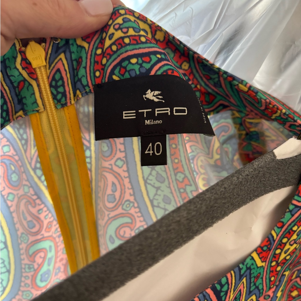 Etro Colorful Paisley Pattern Dress